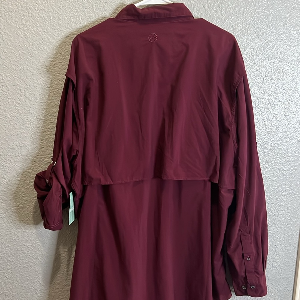 Magellan Outdoors Fish gear size 2XL maroon long sleeve NWT - Picture 5 of 6